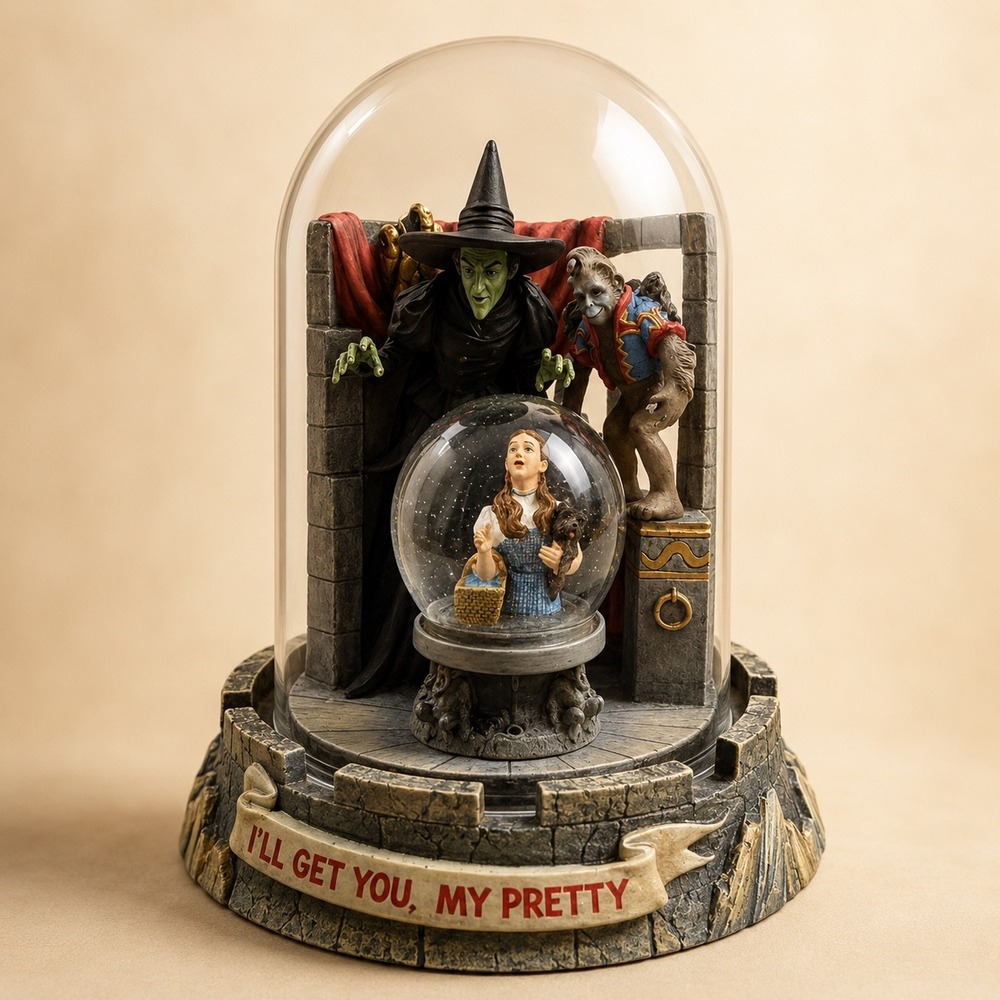 Vintage 1995 Franklin Mint I'll Get You My Pretty Wizard of Oz Musical Dome